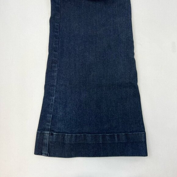 The Limited Womens Flare Jeans Blue Navy Pockets Dark Wash Denim Cotton Blend 8L - Picture 6 of 10